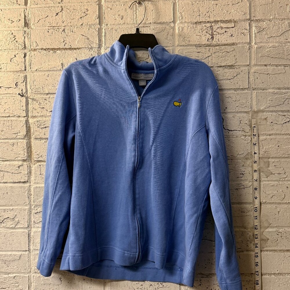 Masters Collection Blue Quarter Zip Pullover Masters Augusta Golf Sweatshirt L